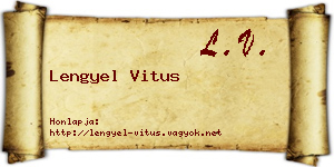 Lengyel Vitus névjegykártya